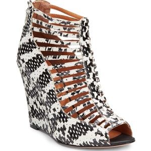 Rebecca Minkoff Sydney water snake wedge sandals